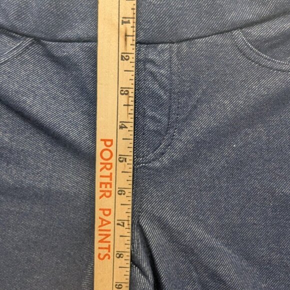 Guess Leggings Womens Large Blue Denim Jeggings Stretch Pull On Pants Casual - Picture 6 of 11
